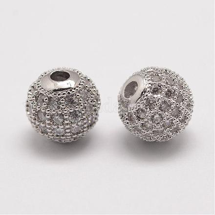 Perles de zircone cubique micro pave en Laiton ZIRC-E110-05P-1