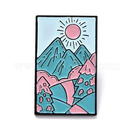 Эмалированная булавка солнце и горы JEWB-O005-F01-1