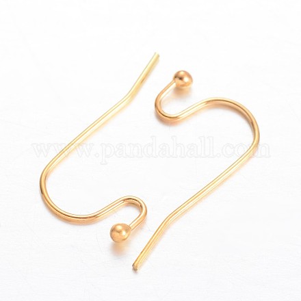 Brass Earring Hooks KK-F371-24G-1