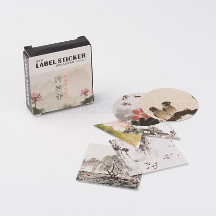 Modello misto di etichette di carta fai da te adesivi immagine paster AJEW-L058-44-1