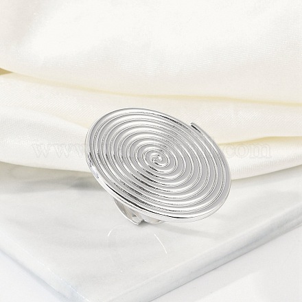 Плоские круглые открытые манжетные кольца из нержавеющей стали 304 с защитой от потускнения RJEW-M047-04P-1