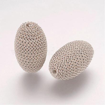 Handmade Woven Beads WOVE-F018-02-1