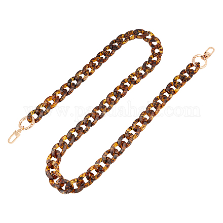 Леопардовый принт акриловые ручки для сумок с цепочкой FIND-WH0120-04C-1