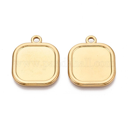 Cabochon-Fassungen für Anhänger aus Edelstahl 304 STAS-N108-73G-1