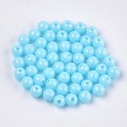 Perles plastiques opaques KY-T005-6mm-613-1