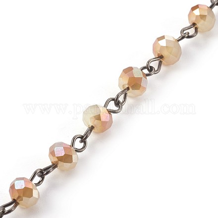 Handmade Electroplate Glass Beads Chains AJEW-JB00467-05-1