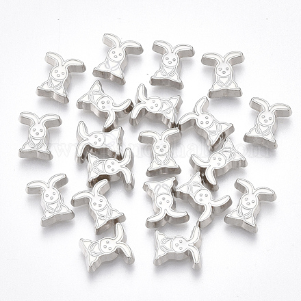 Cabujones de conejito de esmalte de aleación PALLOY-T054-07-1