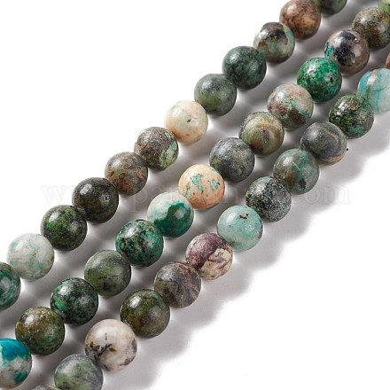 Chapelets de perles en chrysocolle naturelle G-E584-04-1