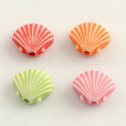 Perles en acrylique de style artisanal MACR-Q153-M025-1