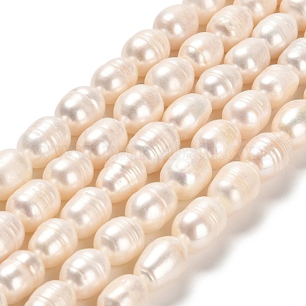 Hebras de perlas de agua dulce cultivadas naturales PEAR-E016-067-1