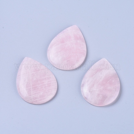 Natural rosa de cabuchones de cuarzo G-G803-08A-02-1