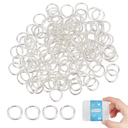 Dicosmetic 150 pieza 925 anillos de plata de ley anillos de salto abiertos de 4 mm conectores de anillo pequeños conjunto de anillos divididos cierres de conexión circular accesorios para hacer joyas para manualidades diy STER-DC0001-01-1