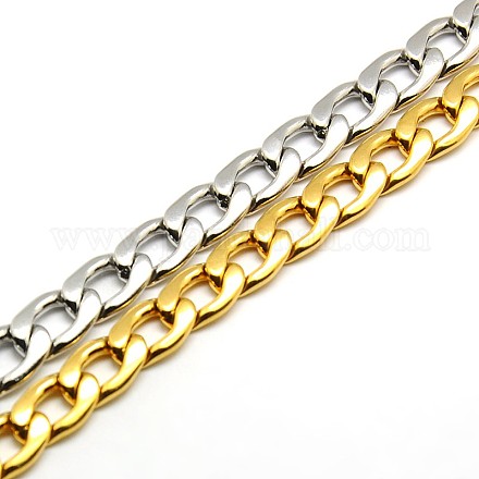Bracelets avec chaîne mailles/torsadée en 304 acier inoxydable STAS-A028-B125-1