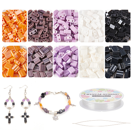 NBEADS About 480 Pcs Tila Beads Kit DIY-NB0008-72-1