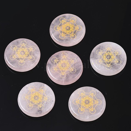 Cabochons de quartz rose naturel G-S375-008B-1