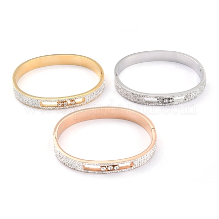 304 Stainless Steel Bangles BJEW-O184-02-1