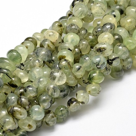 Pépites de pierres précieuses naturelles préhnite perler brins G-J337-25-1