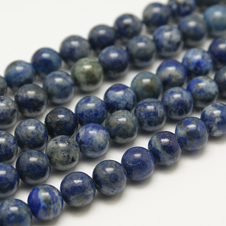 Grade ab naturelle teintslapis lazuli brins de perles rondes G-M290-8mm-AB-1