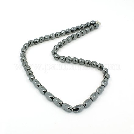 Модные ожерелья синтетический гематит X-NJEW-K001-02D-1