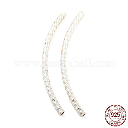 925 in argento sterling perline tubo STER-Q191-01B-S-1