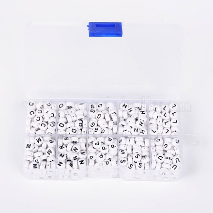 1 boîte lettre acrylique perles SACR-X0012-B-1