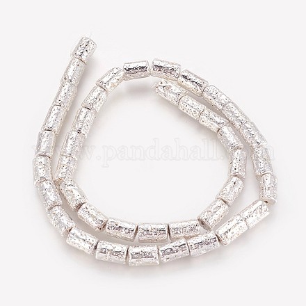 Electroplated Natural Lava Rock Beads Strands G-P400-03S-1