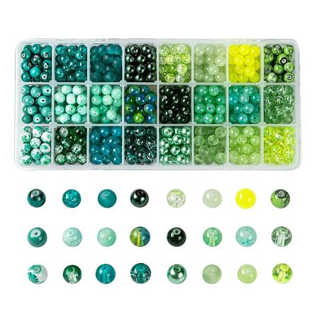 Perles en verre de style mixte DGLA-JP0001-28C-1