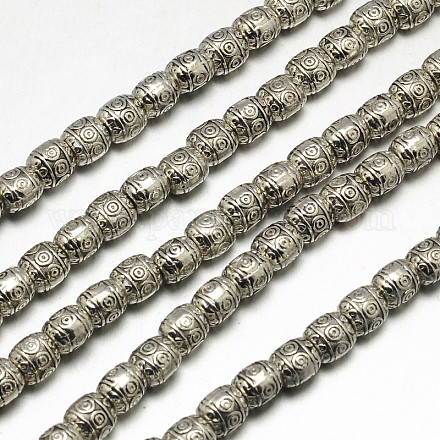 Stile tibetano fili di perline lega barile TIBEB-O007-15-RS-1