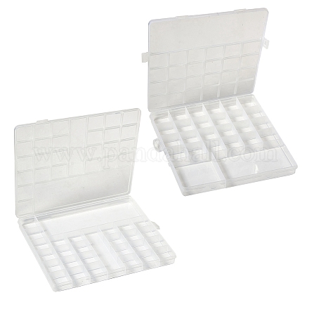 Contenitori di perline di plastica trasparenti in stile 2 pz 2 CON-SZ0001-29-1