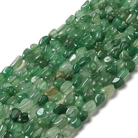 Natürlichen grünen Aventurin Perlen Stränge G-I351-A06-1