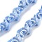 Handmade Porcelain Beads, Starfish Ceramic Beads, Cornflower Blue, 12x10.5x6mm, Hole: 2mm, about 40pcs/strand, 11.61''(29.5cm)