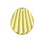 Textured 201 Stainless Steel Pendants, Golden, Oval, 21.5x17.5x1mm, Hole: 1.6mm