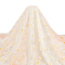 Daisy Pattern Chinlon Tulle, for Dress Costumes Decoration, PeachPuff, 1500~1550x0.1mm