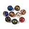 Handmade Gold Sand Lampwork Beads, Round, Mixed Color, 8~8.5mm, Hole: 1.4~1.6mm