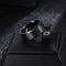 201 Stainless Steel Finger Rings for Men, Black, 8mm, Inner Diameter: 19mm