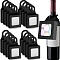 Square Kraft Paper Wine Gift Hanging Boxes, with Window and Hole Handle, Black, 16cm, Box: 9x9x3cm