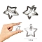 Metal Hollow Star Snap Hair Clips for Women Girls, Platinum, 30mm