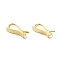 Brass Ear Wire, Earring Hooks, with Loop, Real 24K Gold Plated, 17x3mm, Hole: 1.5mm, Pin: 0.8mm