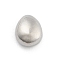 Brass Beads, Egg, Platinum, 9.5x7.5x5mm, Hole: 1.5x1mm
