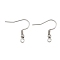 Tarnish Resistant 304 Stainless Steel Earring Hooks, with Horizontal Loop, 21x22mm, Hole: 2mm