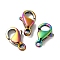 Ion Plating(IP) 304 Stainless Steel Lobster Claw Clasps, Parrot Trigger Clasps, Rainbow Color, 12x7.5x3.5mm, Hole: 1.4mm