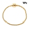 1Pc Brass European Style Bracelets For Jewelry Making, 180x3mm, Light Gold, 180x3mm