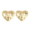 Brass Pendants, Heart Charms, Rack Plating, Long-Lasting Plated, Cadmium Free & Lead Free, Real 18K Gold Plated, 26x30x5mm, Hole: 1.5mm