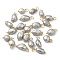 Natural Cultured Freshwater Pearl Pendants, with Brass Finding, Potato, Silver, 16~19x8~9.5x6.5~9mm, Hole: 3mm