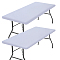 Polyester Tablecloth, for Home Decorations, Rectangle, White, 1820x750x0.5mm