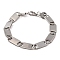 Tarnish Resistant 201 Stainless Steel Mariner Link Chain Bracelets, with 304 Stainless Steel Clasps, Stainless Steel Color, 8-3/4 inch(22.2cm)