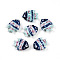 Handmade Porcelain Beads, Famille Rose Porcelain, Fish, Marine Blue, 20.5~22x16.5~18x6.5~7.5mm, Hole: 1.8~2.5mm