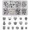 Tibetan Style Alloy European Beads, Large Hole Beads, Mixed Shape, Antique Silver, Box: 110x70x30mm