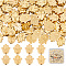100Pcs Alloy Beads, Hamsa Hand/Hand of Miriam, Real 18K Gold Plated, 11x10x3.5mm, Hole: 1.5mm