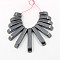 Non-magnetic Hematite Beads Strands, Graduated Beads, Rectangle, 10~27x4~5x4mm, Hole: 1mm
